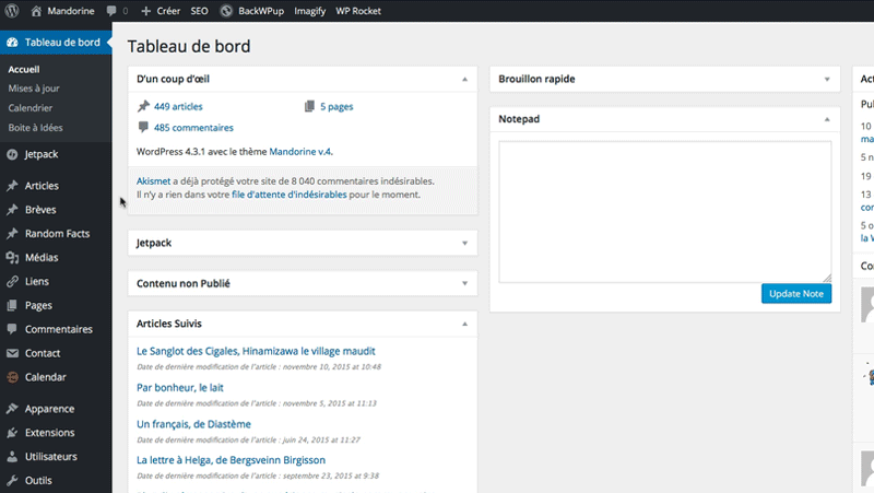 WordPress : 3 custom post types représentent 3 formats d’articles différents, sur Mandorine. 3 custom post types représentent 3 formats d’articles différents, sur Mandorine.