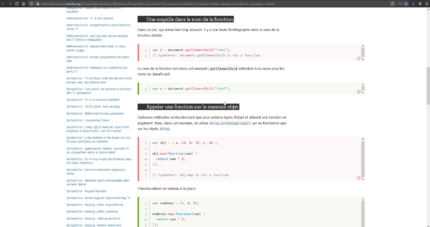 Article de MDN expliquant les causes de l'erreur "X not a function"