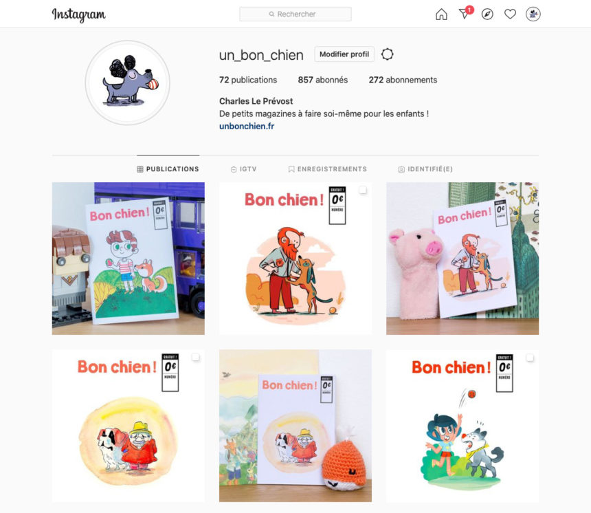 Le compte Instagram de Bonchien