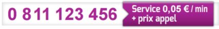 0811 123 456 (service 0.05€ / min + prix de l’appel)